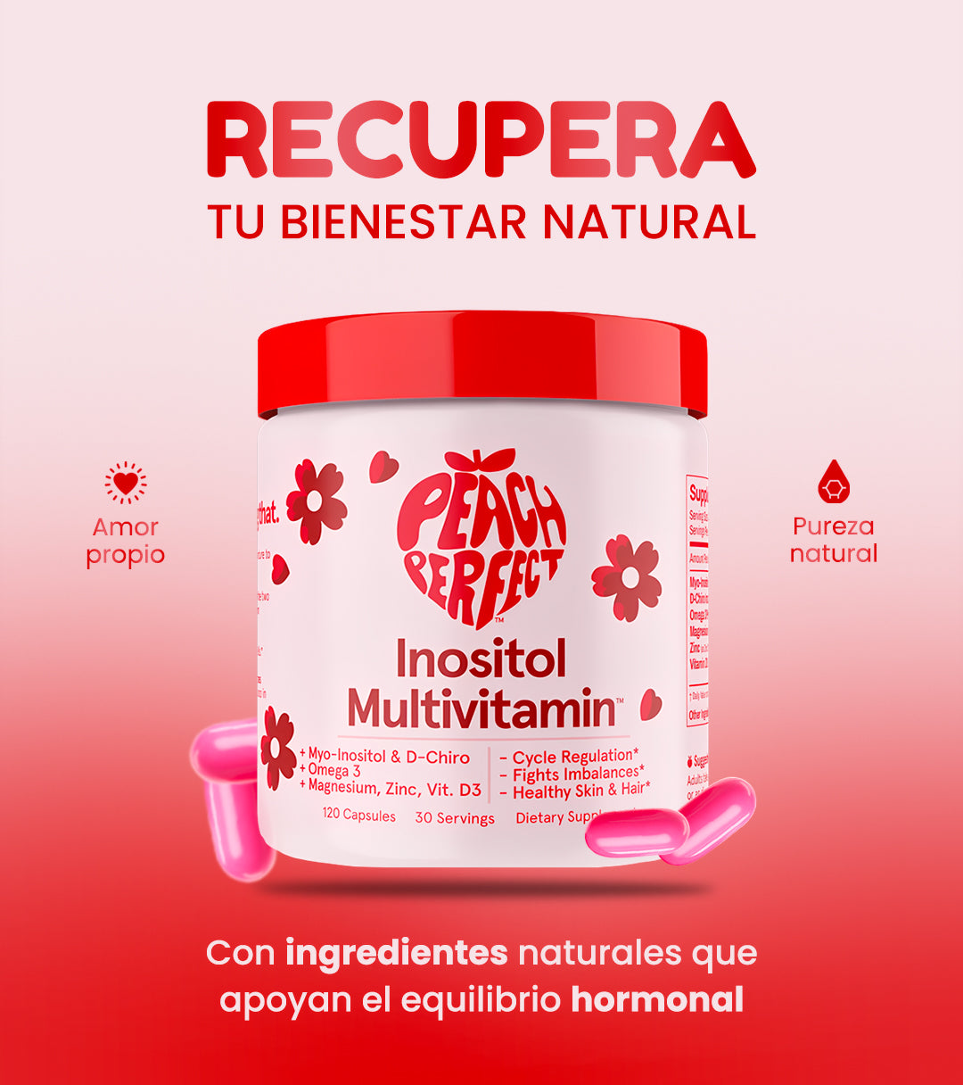 Peach Perfect Inositol Multivitamin – Equilibrio Hormonal Natural 🌸