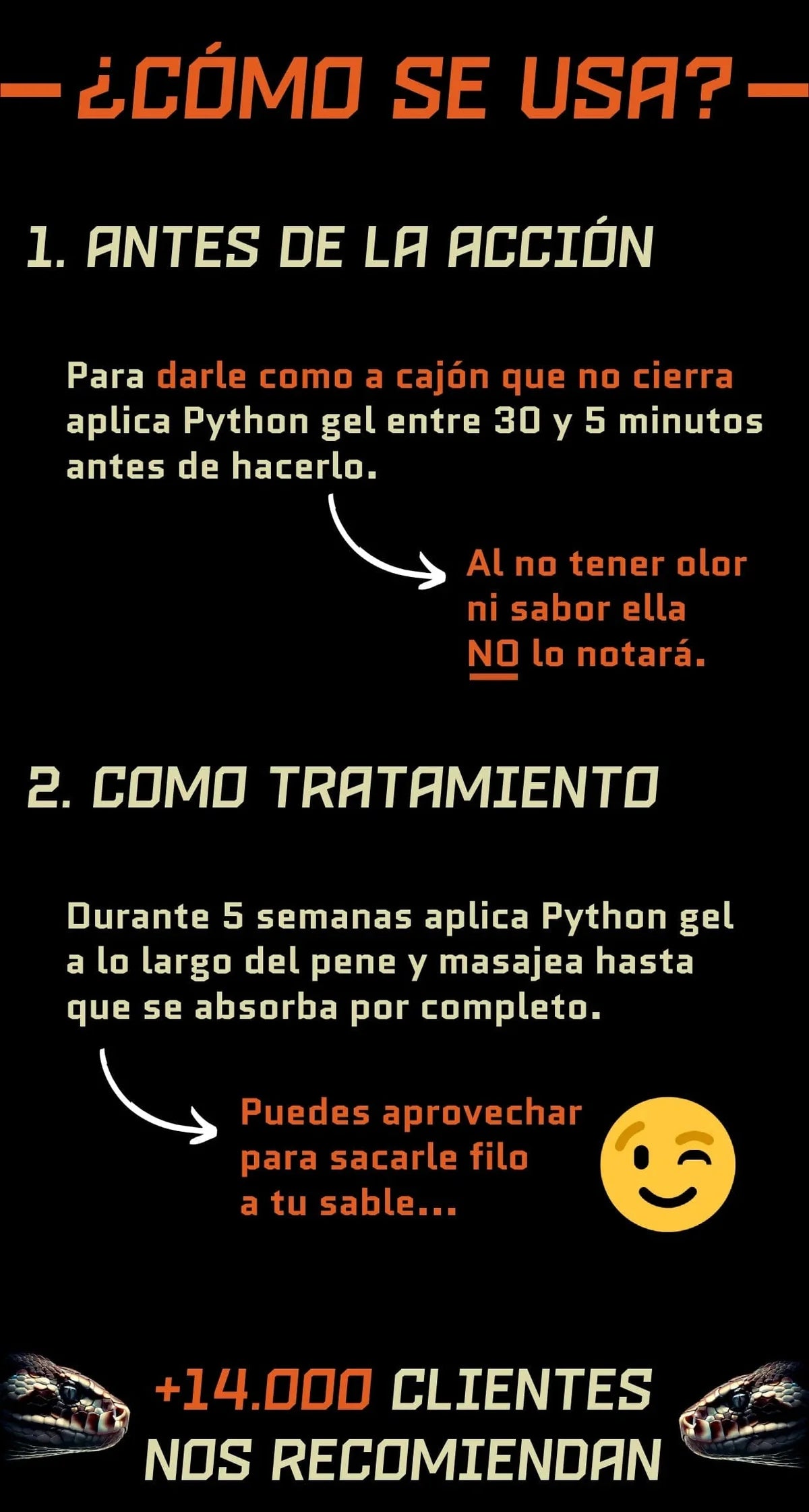 Python Gel - Para el Miembro Masculino 100% Efectivo