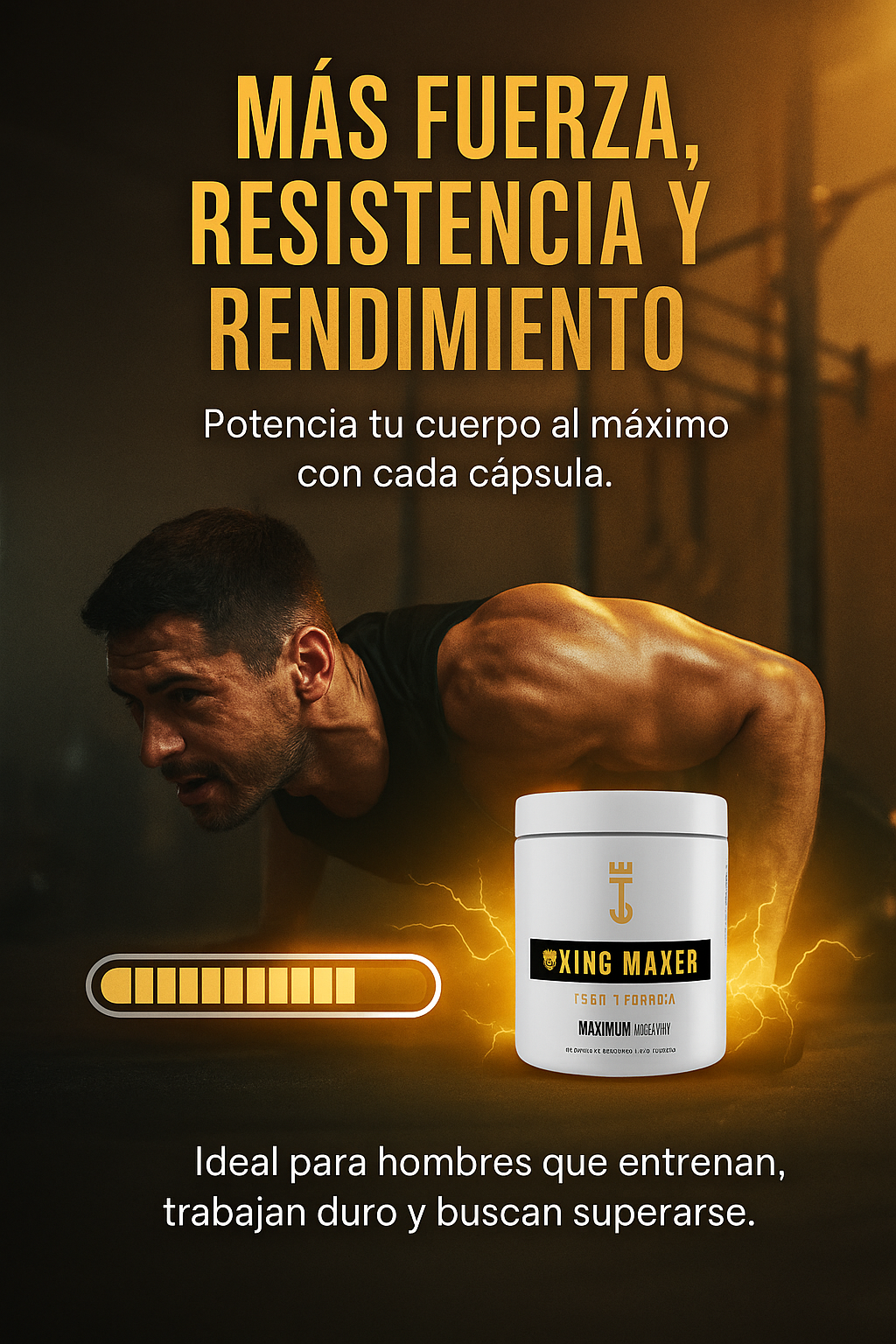 👑 KING MAKER – Potenciador Masculino 13 en 1 ¿Listo para recuperar tu energía y volver a sentirte en control? 👑