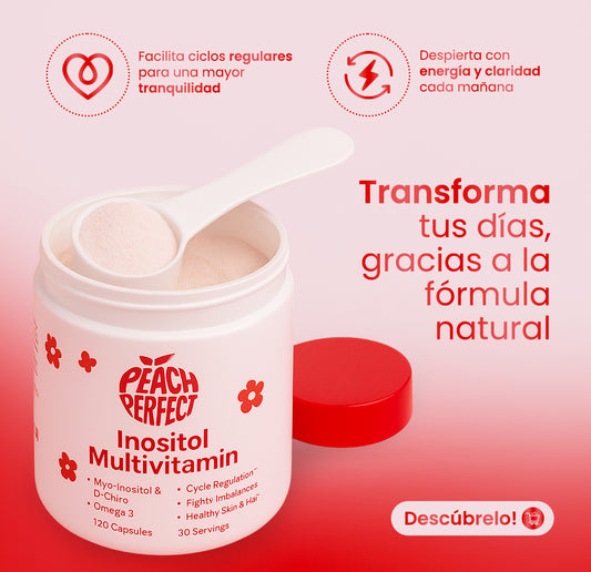 Peach Perfect Inositol Multivitamin – Equilibrio Hormonal Natural 🌸