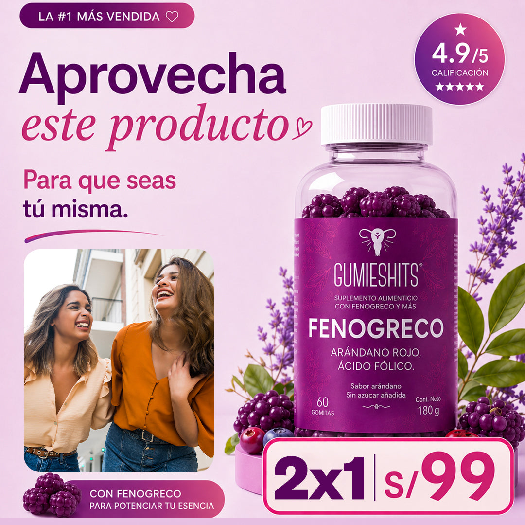 2X1-Gomitas de Fenogreco para Bienestar Femenino