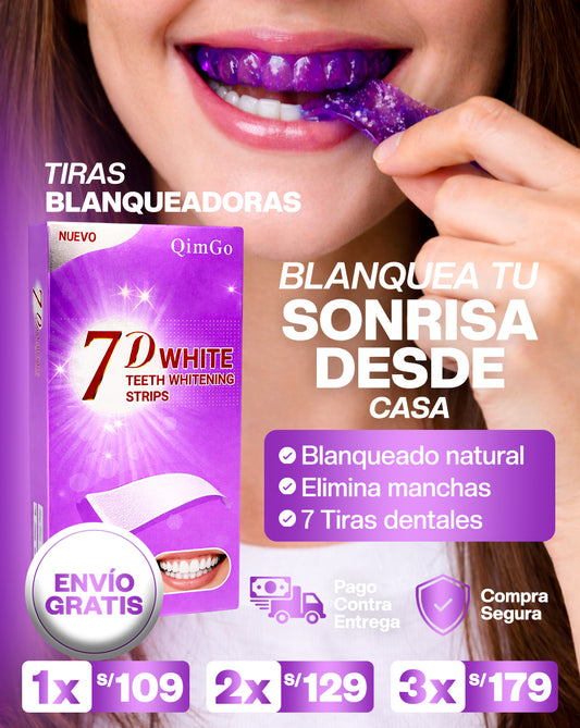 🦷 Cintas Blanqueadoras Dentales 7D – Sonrisa Blanca en 7 Días