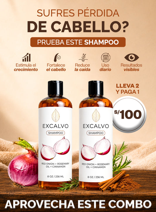 🔥2x1 Shampoo de Romero y Cebolla | El Más Buscado del Momento