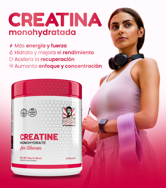 💖 Old School Creatine for Women – Energía, fuerza y tonificación sin límites